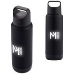 LED Light-Up-Your-Logo 16 oz. Bottle - Black