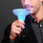 LED Margarita Glass with Classy Black Base