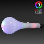 LED Microphone Toy with Flashing Lights - White