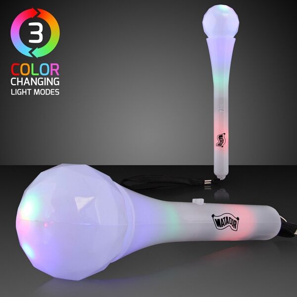 Main Product Image for Custom Printed LED Microphone Toy with Flashing Lights