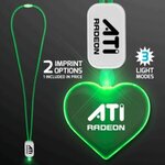 Buy LED Neon Lanyard with Acrylic Heart Pendant - Green