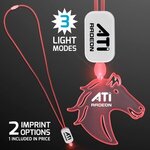 Buy LED Neon Lanyard with Acrylic Horse Pendant - Red
