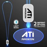 Buy LED Neon Lanyard with Acrylic Oval Pendant - Blue