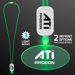 Buy LED Neon Lanyard with Acrylic Oval Pendant - Green
