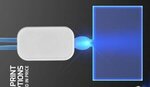 LED Neon Lanyard with Acrylic Rectangle Pendant - Blue - Blue