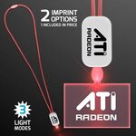 Buy LED Neon Lanyard with Acrylic Rectangle Pendant - Red