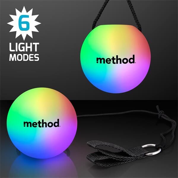 Main Product Image for Custom Printed LED Poi Ball Swirling Light Toy