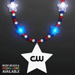 Buy LED Red, White, & Blue Beads with Star Medallion