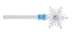 LED Snowflake Wand with Light-Up Handle - White-clear