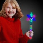 Buy Custom Printed LED Snowflake Wand with Light-Up Handle