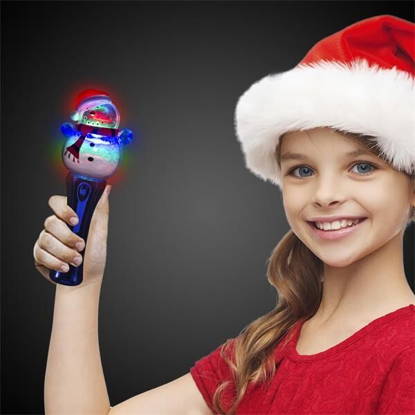 Main Product Image for Custom Printed LED Snowman Spinner Wand