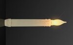 LED Taper Candles, Flickering Amber Light - Orange