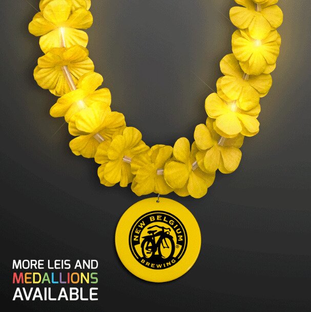 Main Product Image for LED Yellow Lei with Yellow Medallion
