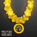 LED Yellow Lei with Yellow Medallion -  