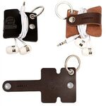 Leeman™ Genuine Leather Cord Organizer with Snap -  