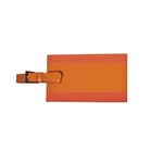 Leeman New York Majestic Leather Luggage Tag - Orange
