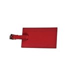 Leeman New York Majestic Leather Luggage Tag - Red