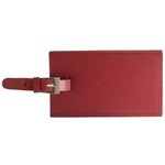 Leeman New York Whitney Rectangular Luggage Tag - Red