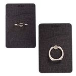 Leeman™ RFID Phone Pocket with Metal Ring Phone Stand - Black