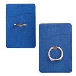 Leeman™ RFID Phone Pocket with Metal Ring Phone Stand - Blue