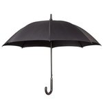 Leeman (TM) 48" Executive Umbrella with Faux Leather Handle - Black