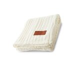 Leeman(TM) Cable Knit Sherpa Throw - Cream