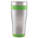 Legend - 16 Oz. Stainless Steel Tumbler - Silver/lime Green