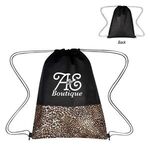 Buy Leopard Print Non-Woven Drawstring Bag