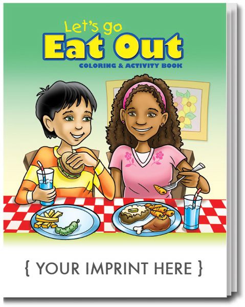 Main Product Image for Let's Go Eat Out Coloring Book USA Made