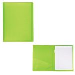 Letter Size Folder w/ Writing Pad - Lime Green
