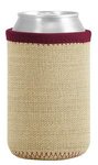 Liam Burlap Neoprene Can Insulator - Maroon