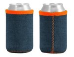 Liam Denim Neoprene Can Insulator - Orange