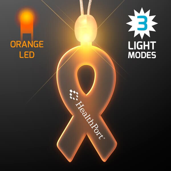 Main Product Image for Light-up acrylic ribbon LED necklace - Amber