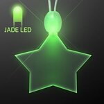 Light-up acrylic star LED necklace - Green