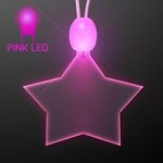 Light-up acrylic star LED necklace - Pink