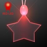 Light-up acrylic star LED necklace - Red