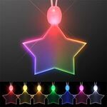 Light-up acrylic star LED necklace -  