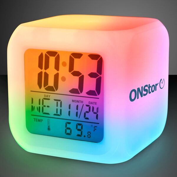 Main Product Image for Custom Printed Light up Alarm Clock