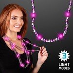 LIGHT UP BEADS - Pink, Purple, & Silver