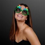 Light Up Christmas Tree Sunglasses -  