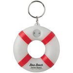 Light Up Floating Lifesaver Keytag - White-red