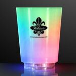 Light Up Frosted Short Glass - Led Multi Color