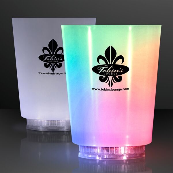 Main Product Image for Custom Printed Light Up Frosted Short Glass 12 oz
