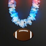 Light Up Hawaiian Leis with Custom Football Medallion - Brown