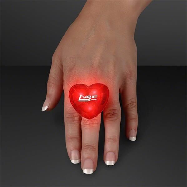 Main Product Image for Light-up Huge Gem Flashing Heart Ring