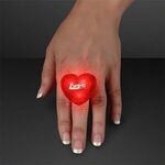 Light-up Huge Gem Flashing Heart Ring - Red