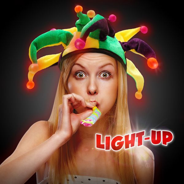 Main Product Image for Costume Hat Light-Up LED Glow Mardi Gras Hat