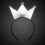 Light Up LED White Crown Headband - White