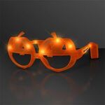 Light Up Orange Pumpkin Sunglasses - Orange