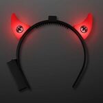 Light Up Red Devil Horns - Red-black